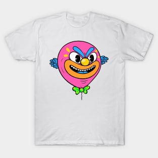 Colorful Balloonface Clownhead T-Shirt